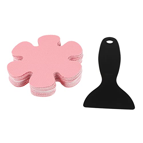 SOLUSTRE 1Set Snowflake Non Slip Bathtub Stickers Adhesive Decals for Shower Safety Floral Design with Scraper for Bathroom Use