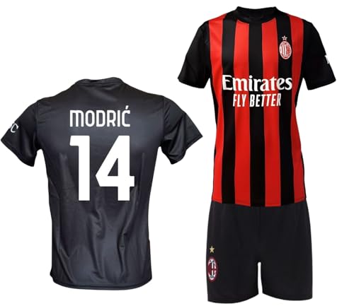 Completo Milan Luka Modric 14 Replica Ufficiale Autorizzata 2025-2026 Bambino