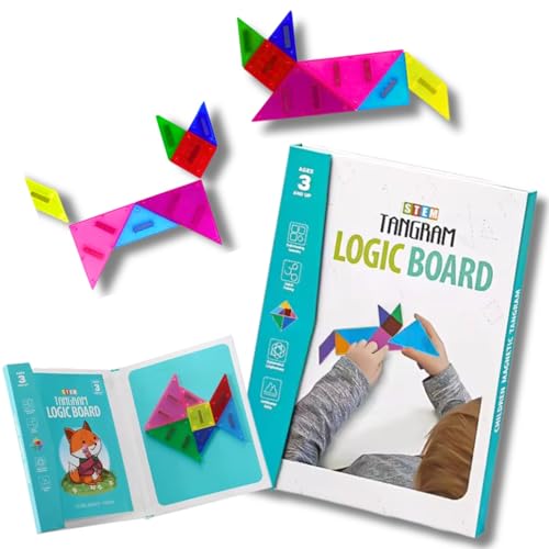 Artcreativity AC-3024 Travel Tangram For Kids Ages 4-8 - Magnetic Tangram Puzzle Set cover