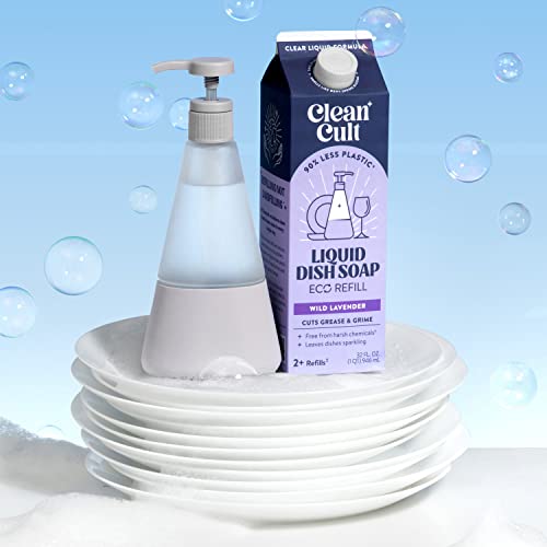 Cleancult Dish Soap Dispenser (15Oz, 2 Pack) - Refillable Glass Soap Dispenser With Pump - Shatter Resistant Dish Soap Dispenser For Kitchen Sink - Non Slip Silicone Sleeve - Stone #TOP4