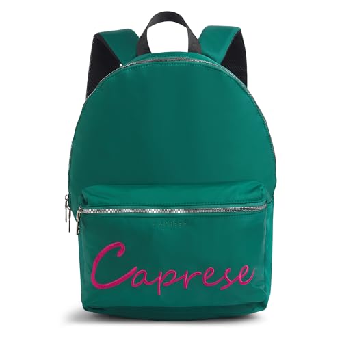 Image of Caprese Venus 19L Laptop Backpack Large | Stylish Color Block Bag with Signature Logo | 2 Compartments with Trolley Sleeve | Spacious Adjustable Strap Travel Backpack for Women