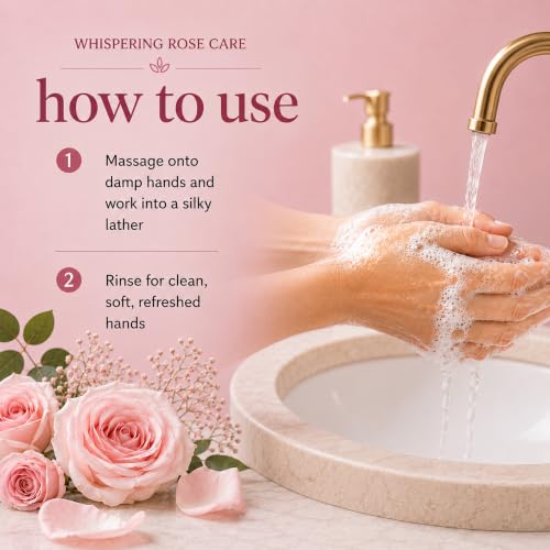 Image of Ginger Lily Farms Botanicals Hand Soap, 16.9oz /6pk, Whispering Rose