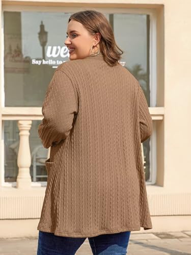 Image of BELAROI Plus Size Cardigan Sweaters for Women 2026 Pockets