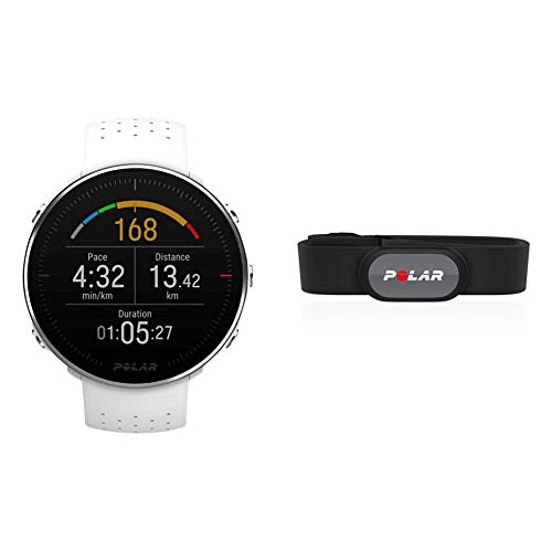 Polar Vantage M Montre Cardio Blanche et Ceinture H9+ Anti-Latence