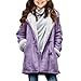 AEPTDEO Girls Sherpa Lined Suede Jacket Fashion Winter Fuzzy Fleece Hoodie Casual Warm Horn Button Down Coats 6-15 Years
