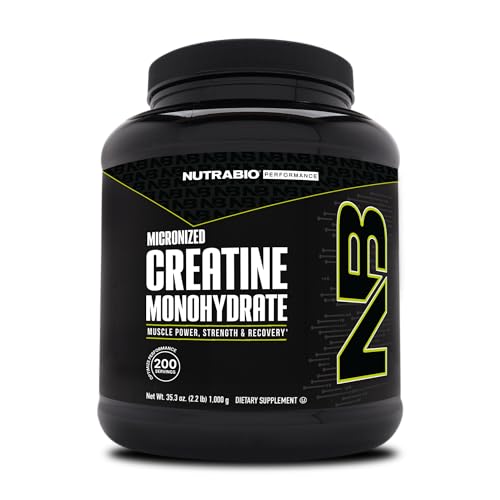 NutraBio Creatine Monohydrate - 1000 Grams 200 servings