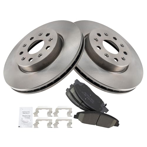Image of TRQ Front Brake Pad & Rotor Kit Ceramic | For 2014 Cadillac CTS