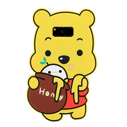 Urberry Glaxy Note 8 Case Silicon, 3D Bear Rubber Case Kitty Case for Samsung Galaxy Note 8 with a Free Screen Protector
