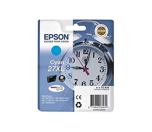 Cartouche Epson WF-7620DTWF Cyan C13T27124010 encre pour imprimante jet d'encre