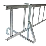 Decket Schneegitter 2,4 m x 200 mm Typ S, Schneeschutz für Dach, Komplettes Set mit 2x1,2 m Schneefanggitter, 4x Schneefanggitterstützen & 4x Verbindern, Schneefangsystem aus Stahl, Feuerverzinkt