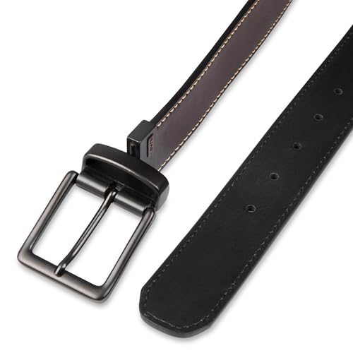 Image of Levi's Leather Men's Levis 40Mm Reversible Belt With Brushed Silver Buckle