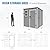 VONZOY Outdoor Storage Shed, 6x6 FT Resin Shed with Floor and Lockable Door, Window & Vents, Tool Sheds & Outdoor Storage for Bike, Garden Accessories, Tools, Waterproof (Grey & White)