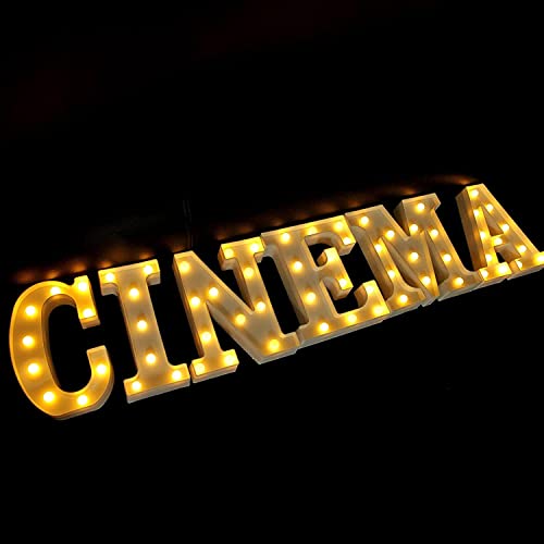 Image of LED Letter Lights Sign Light Up Letters Sign for Night Light Wedding /Birthday Party Battery Powered Christmas Lamp Home Decoration (Letter-C)