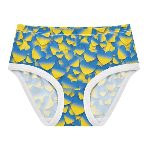 Joisal Cotton Girls Underwear Toddler Blue Yellow Hearts Gradient Panties Little Girl Aesthetic Briefs Underpants 2t