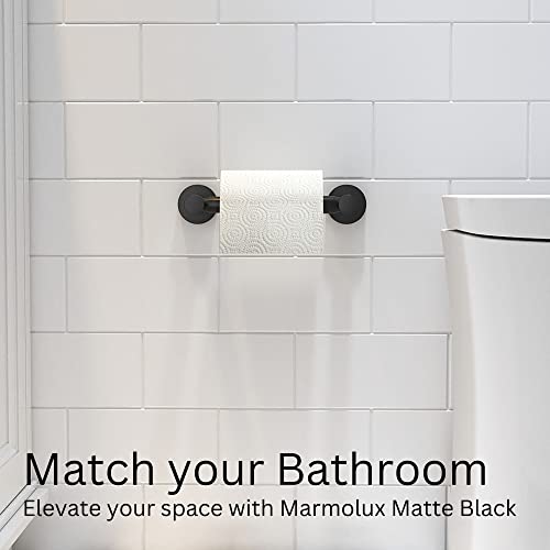 Marmolux Acc - Matte Black Toilet Paper Holder - Bathroom Wall Mounted Toilet Roll Holder | Pivoting Toilet Paper Holder Black In Sus 304 Stainless Steel | Spring Loaded Tp Holder. #TOP5