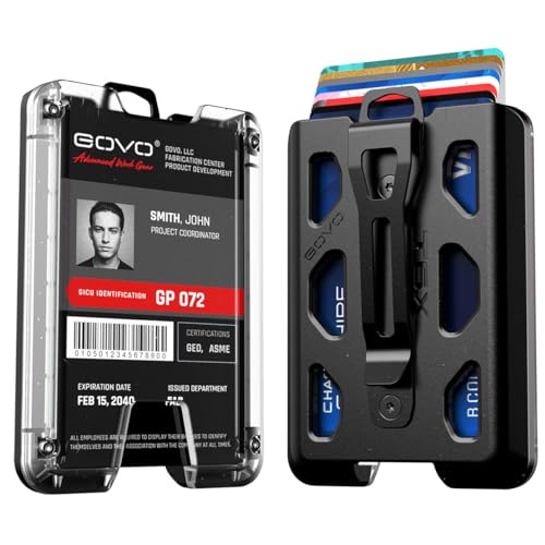 GOVO T6X Badge Holder/Wallet Vertical Version Holds 1-8 Cards