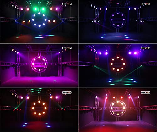 Shehds Stage Par Lights Led18X18W Dj Stage Lights Rgbwa+Uv 6In1 Color Wash/Strobe Effect Dmx512 Control Sound Activated Led Uplighting Lights For Events Disco Show Concerts Family Party #TOP1