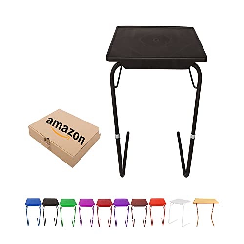 Image of SAI PRASEEDA Metal Adjustable Table Mate Laptop Table Kids Table Study Table Utility Table Multi Purpose Table Black Color Spgppr6