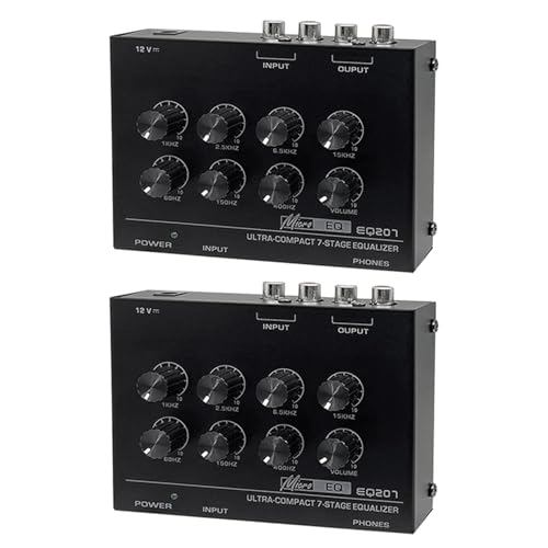 Modificateurs de son EQ207 préampli double avec mixeur audio DC12V prise UE