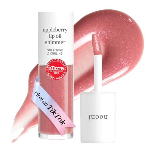 NOONI Appleberry Lip Oil Shimmer - Plumping Tinted Lip Gloss