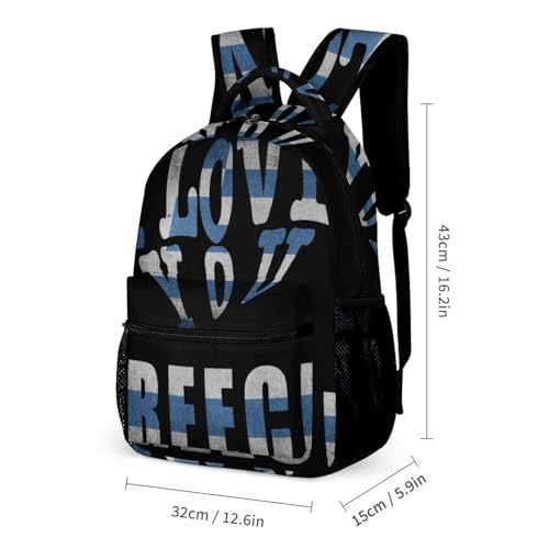 Greeks Love Greece Backpack Shoulder Bags Lunch Bag Pencil Case Box 3 Set Daypack Cute2