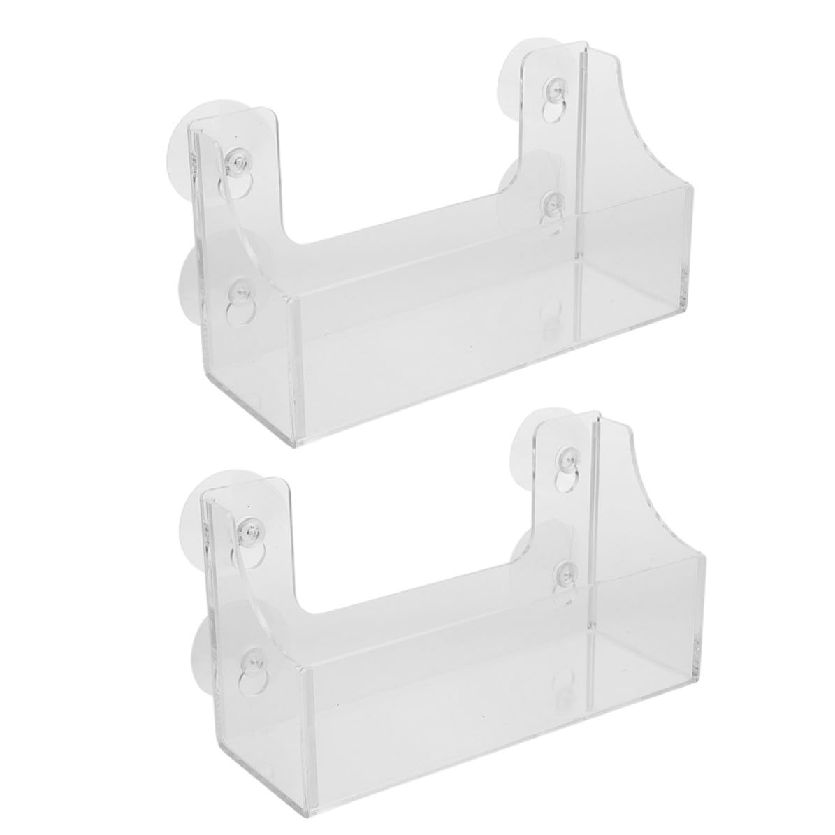 TOYANDONA Organizzatore per Frigorifero a Ventosa, 2 Pezzi, Acrilico, Mensola Porta Bevande per Porta del Frigo, Salvaspazio, per Casa e Ufficio