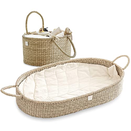 Bebe Bask Handmade Nursery Bundle - - Baby Changing Basket - - Baby Diaper Caddy Organizer - - Organic Bebe Bask Handmade Nursery Bundle - - Baby Changing Basket - - Baby Diaper Caddy Organizer - - Organic