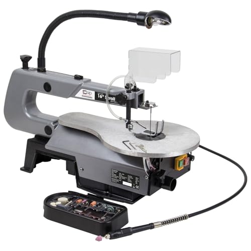 SIP 16 Flexi-Drive Scroll Saw 90W Variable Speed 550-1600spm 0-45° Table 64pc Kit