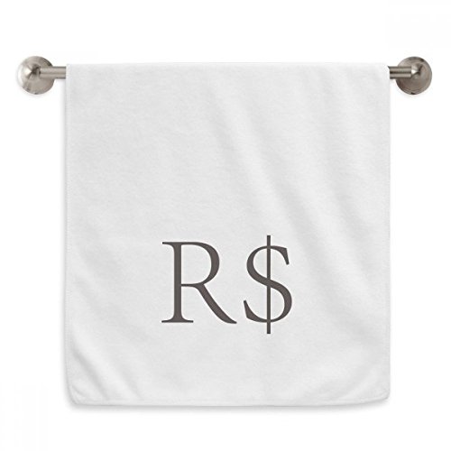 Serviette blanche moelleuse au design réal brésilien élégant - 2