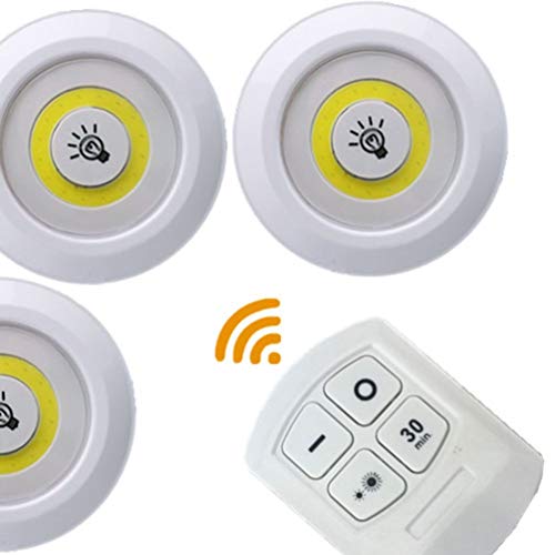 SHUANGCONG RC COB Switch Light LED Kitchen Cabinet Light LED Armario Lámpara de pasillo 1 + 3 Blanco Blanco