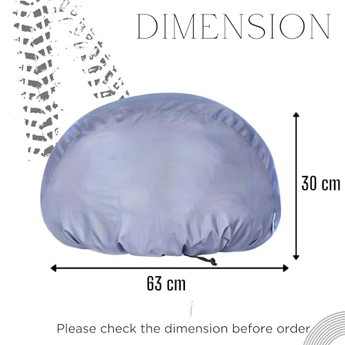 Image of Polyester Helmet Cover - Protects from Dust, Rain, Scratches Dustproof Waterproof Lightweight and Durable Secure Universal Size Storage Bag for Motorcycles Helmets (Pack of 2)