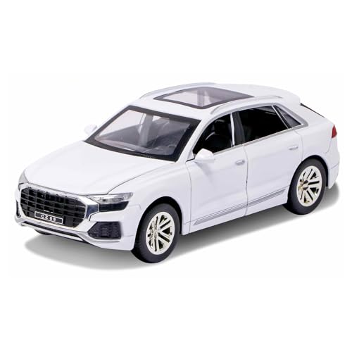 Image of 1 /24 Diecast Metal Big Q8 Toy Car Pull Back with Openable Door and Light Sound Car Gifts Toys for Kids
