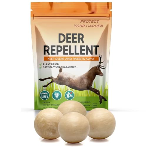 PRBSOQ Deer Repellent for Plants, Rabbit Repellent Outdoor, Convenient to Apply - 4P