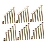 SEWACC 51 Stück Teiliges Möbel Schrauben Muttern Lang Verzinkt für Babybett Gitterbett Stubenbett...