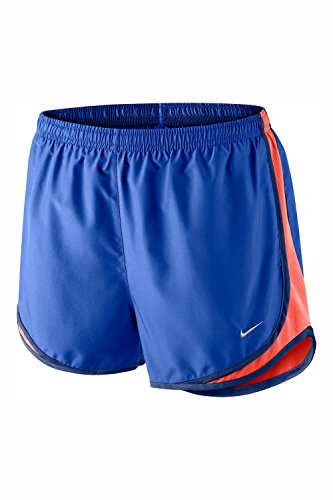 Image of Nike Women's Running Shorts, Hyper Cobalt /Bright Mango-royal Blue, LG X 3