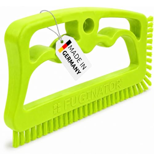 FUGINATOR | Fugenbürste für Bad WC & Küche Handliche Bürste zur Fugenreinigung von Wand- & Bodenfliesen Effektive Spaltreinigungsbürste für Enge Zwischenräume Made in Germany Neon-Grün