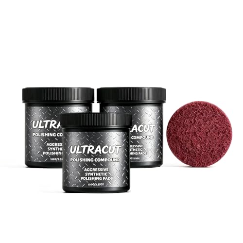 Image of All in One Surface Restoration Polish with Pad, Ultracut Polishing Compound for Wood Furniture Surface Polishing Scratch Remover Compound for Leather Wood Marble Countertop Cookware Ovens Sinks (3)