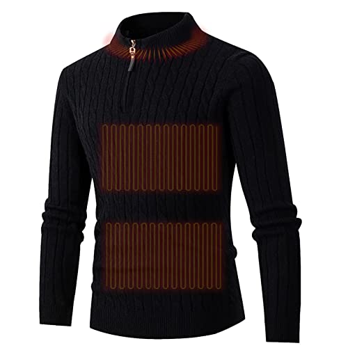 Quarteto Zip Pullover Homens | Suéteres macios masculinos Quarter Zip Pullover | Suéter masculino de