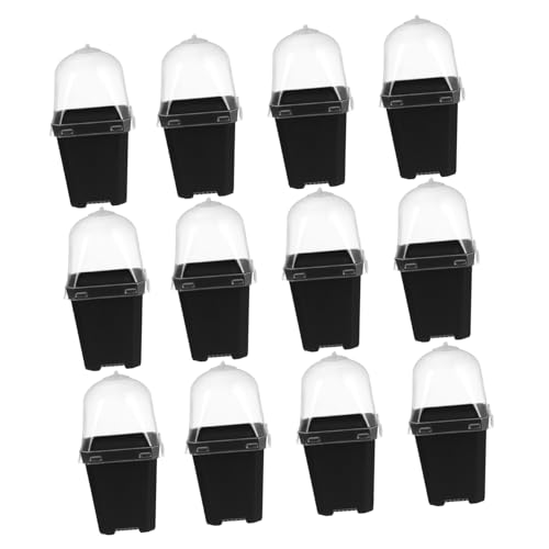 Parliky 12sets Vasi Per Piante in Plastica Da Vivaio Per Piante Contenitori Per Fiori Drenaggio Accessori Per Giardinaggio Esterno Design Semplice Per Balconi e Giardini