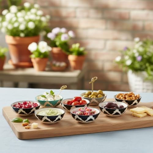 Image of Kitchen Counter Dip Bowls for Entertaining and Parties Easy to Stack, Serve, and Wash - Suitable for Daily Use and Quick Meals Lightweight - Housewarming Dishwasher Safe (Random, Set of 4)