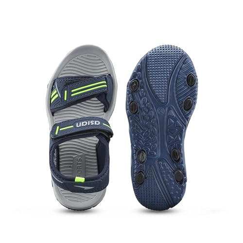 Image of ASIAN Virat Junior-13 Kids Sports Velcro Sandals | Lightweight & Anti-Slip Sole for Daily Use & Play