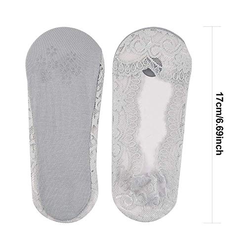 Image of ELEG & STILANCE Women's Low Cut Invisible Net Socks No Show Loafer Toe Anti Slip Foot Socks Set For Sneaker and Loafers (Multicolor, Size - 4 till 6)