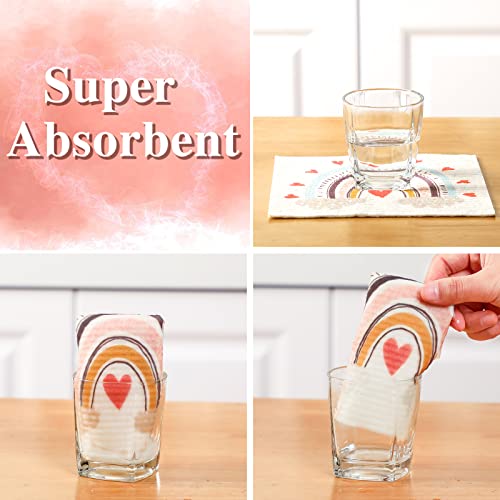 6 Pieces Swedish Kitchen Dishcloths Reusable Swedish Dish Towels Boho Rainbow Sponge Cleaning Cloth Sweedish Dishtowels Absorbent Quick Drying Washable Cleaning Wipes #TOP1