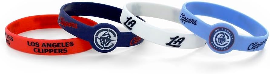 aminco NBA unisex-adult Silicone Bracelet (4-Pack)