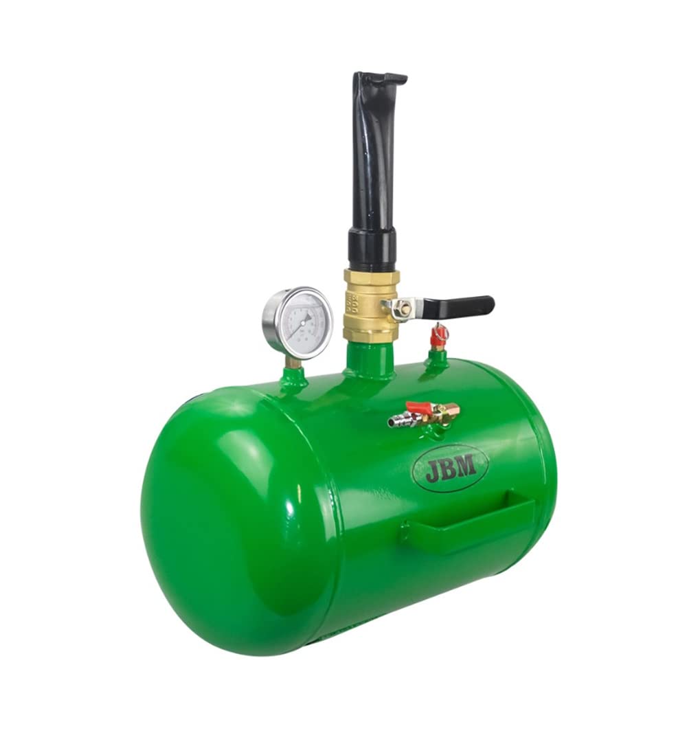Partenopea® Tallonatore per Gomme Booster per Pneumatici 18 Litri 8 Bar Manometro Serbatoio Aria Compressa Portatile Gonfiaggio Emergenza JBM