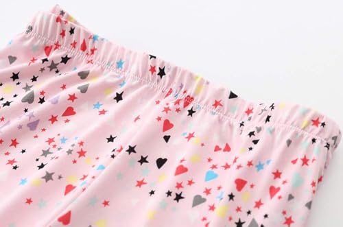 Image of CHUNG Women Cotton Pajama Sets Sleepwear pjs Short Sleeve Shirt Capri Length Crop Pants Cute Vivid Print
