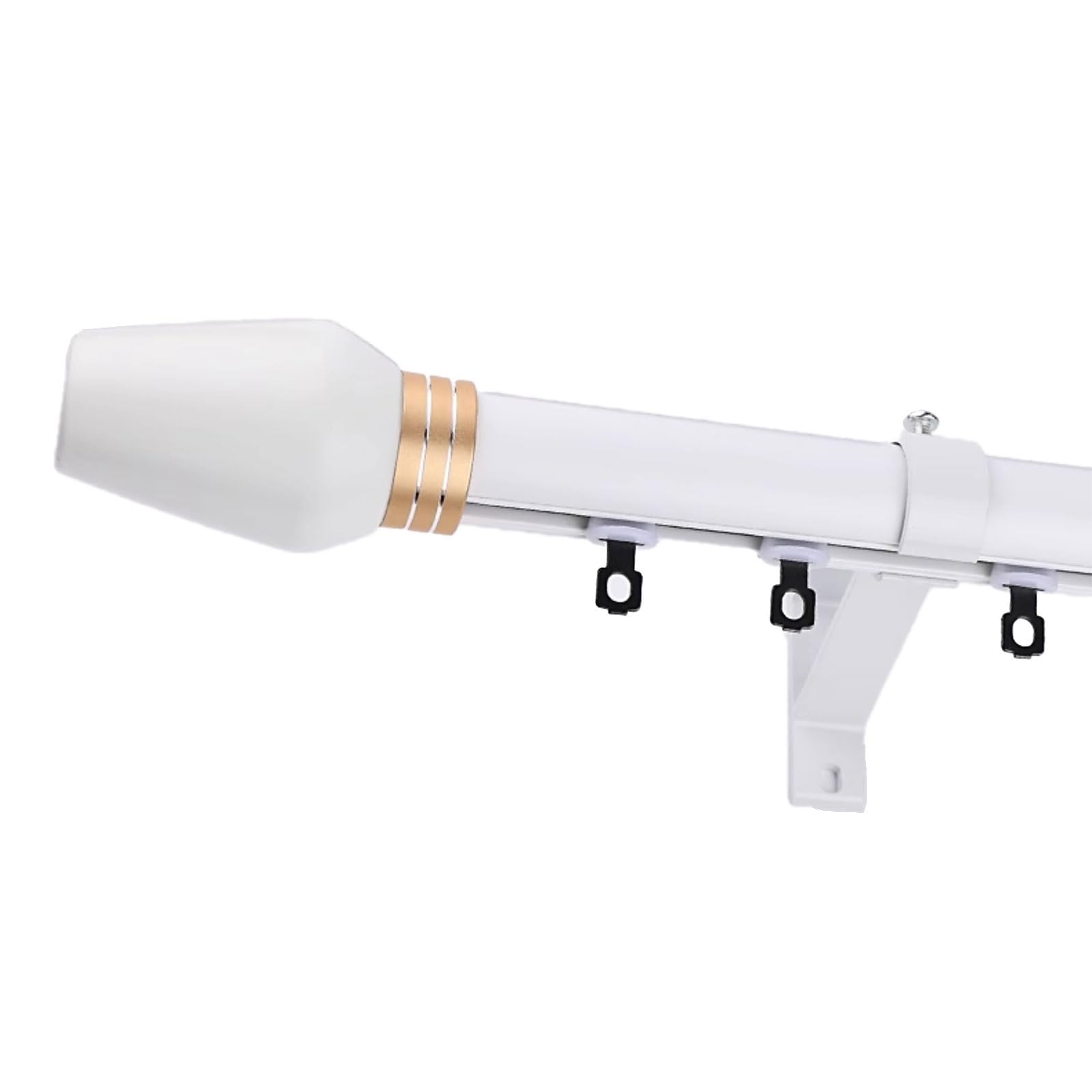 Rail de rideau flexible robuste à double fixation murale et plafond pour grand salon