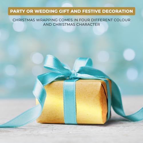 Pack of 3 x 1.5M Foil mixed Wrapping Paper Rolls Perfect for Christmas, Birthday, Festival, Party or Wedding Gift and Festive Decoration (A)