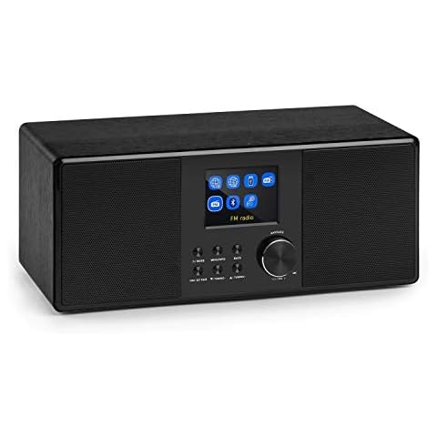 auna Connect 120 WN - Internetradio, WLAN Radio, WLAN-Radio, Webradio, Netzwerkplayer, DAB+ / UKW-Tuner mit RDS, Bluetooth, MP3-USB-Port, AUX, Wecker Cover