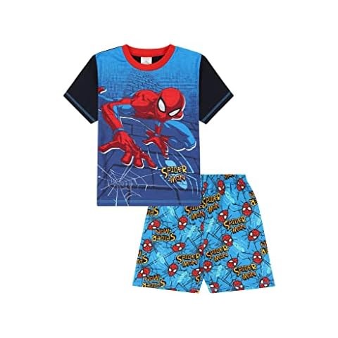 Spiderman Boys Cotton Pyjama Set Blue Cover